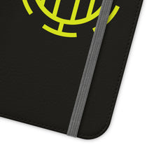 Load image into Gallery viewer, One Piece Trafalgar Law Flag Emblem Wallet Phone Case (Black)
