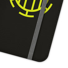 Load image into Gallery viewer, One Piece Trafalgar Law Flag Emblem Wallet Phone Case (Black)