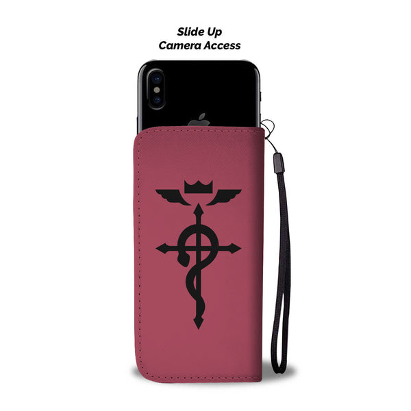 Fullmetal Alchemist Flamel Symbol Wallet Phone Case (Plain) - Black Rukh