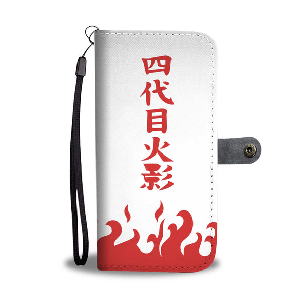 Naruto Fourth Hokage Wallet Phone Case - Black Rukh