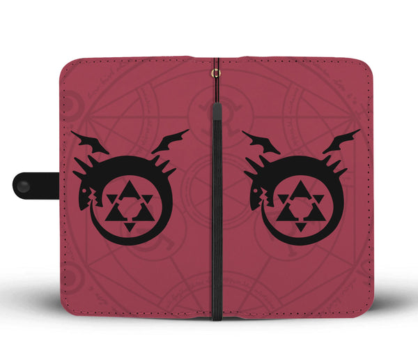 Ouroboros Fullmetal Alchemist Wallet Phone Case - Black Rukh