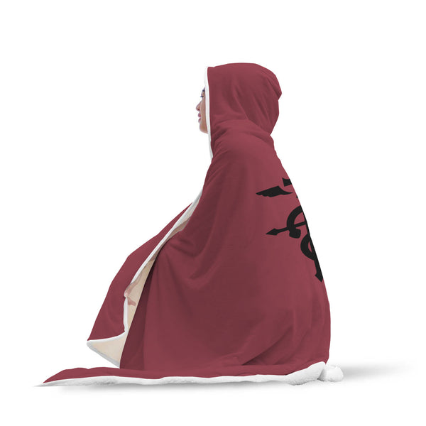 Fullmetal Alchemist Flamel Symbol Hooded Blanket - Black Rukh