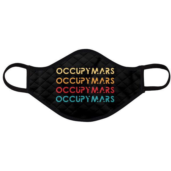 Occupy Mars Retro Face Mask - Black Rukh
